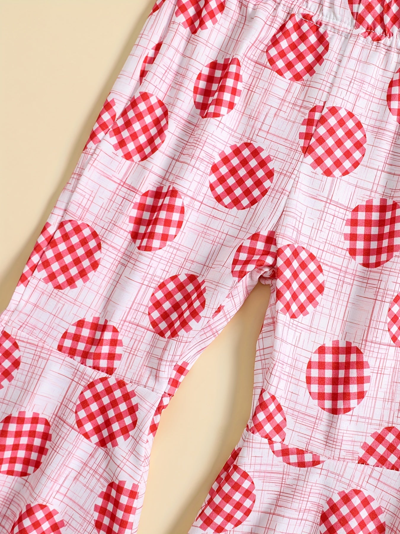 Baby Girls Casual Plaid Flared Pants for Summer