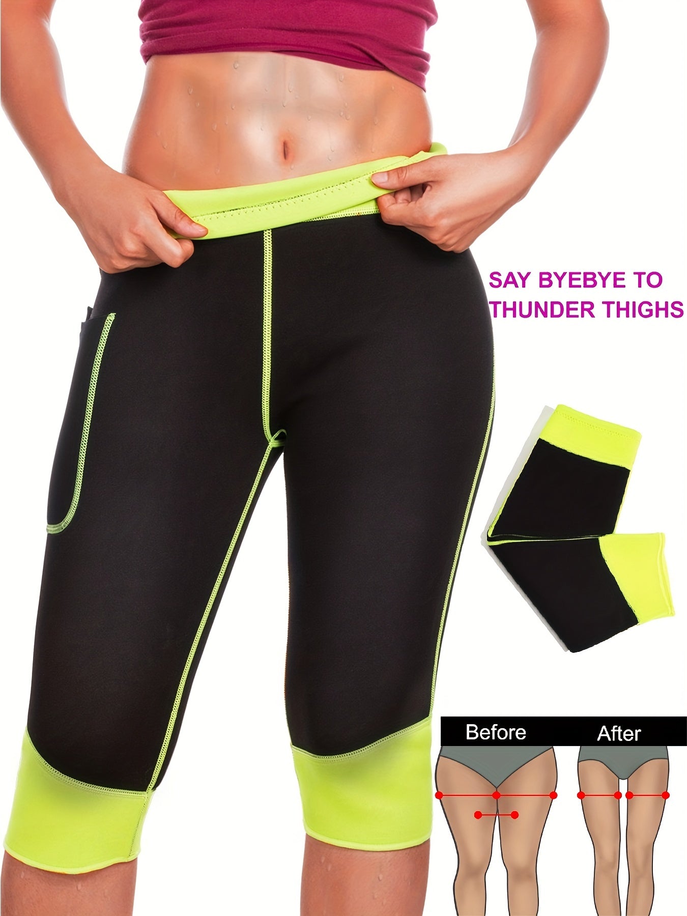 GOTOLY Women Yoga Capris Compression Thermo Pants