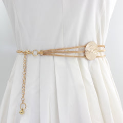 Women's Golden Waist Chain Dress Decoration Metal Belt
