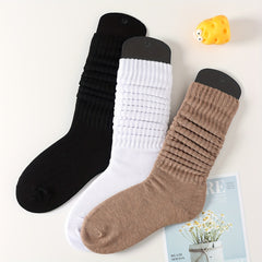3 Pairs Comfy & Soft Solid Socks Women's Stockings