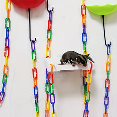 100pcs Bird Plastic C Clips Hooks C Links Chain For Rat Parrot Toy