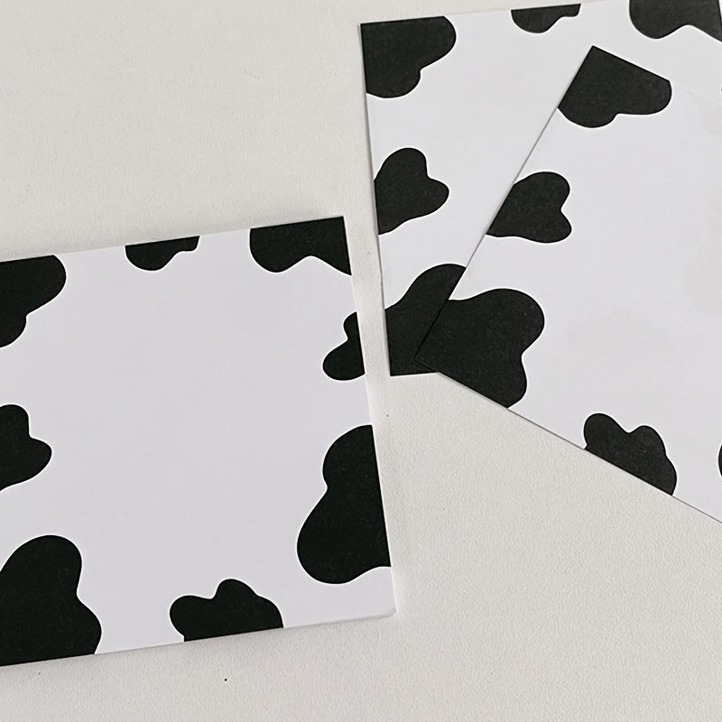 Cow Spot Pattern Sticky Note Book, 50 Sheets, Easy Adhesive
