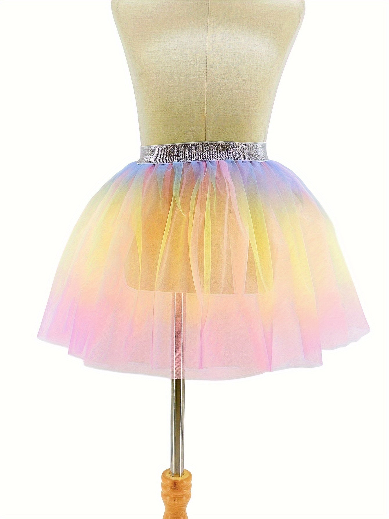 Sweet Girls Gradient Tutu Skirt Dance Skirt For Summer Party