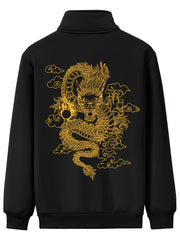 Men's Vintage Zip Up Jacket With Print