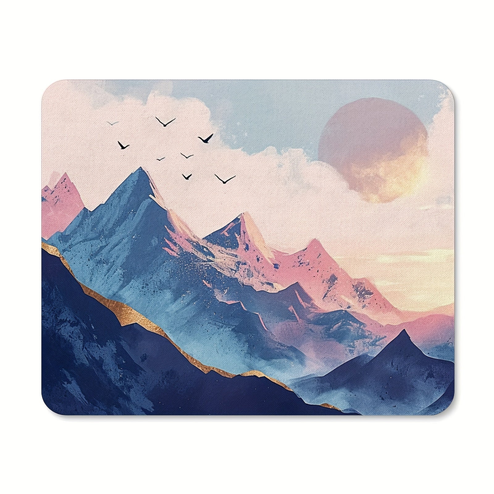 Mountain Mouse Pad Natural Art Mouse Pad Square Waterproof Mouse Pad