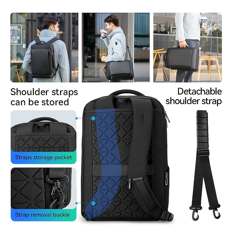 Large Capacity Business Backpack Waterproof Bag With USB Charging