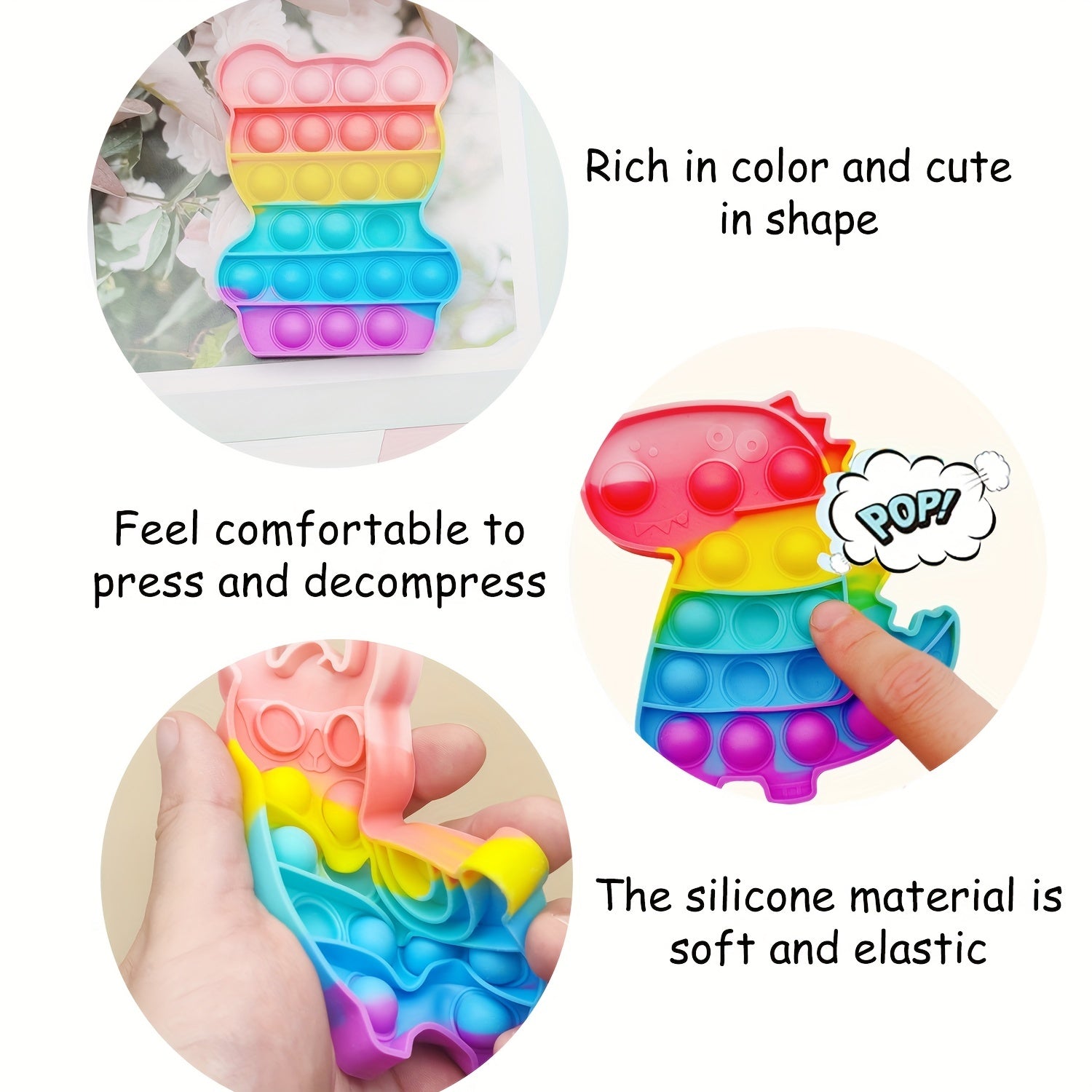 1pc Creative Macaron Shape Pop Fidget Toy