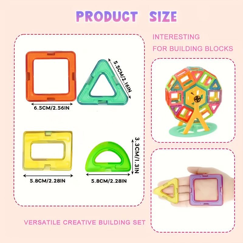 Multicolor Magnetic Building Blocks Set