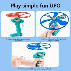 Bamboo Dragonfly & Propeller Pull Line Flying Game Set