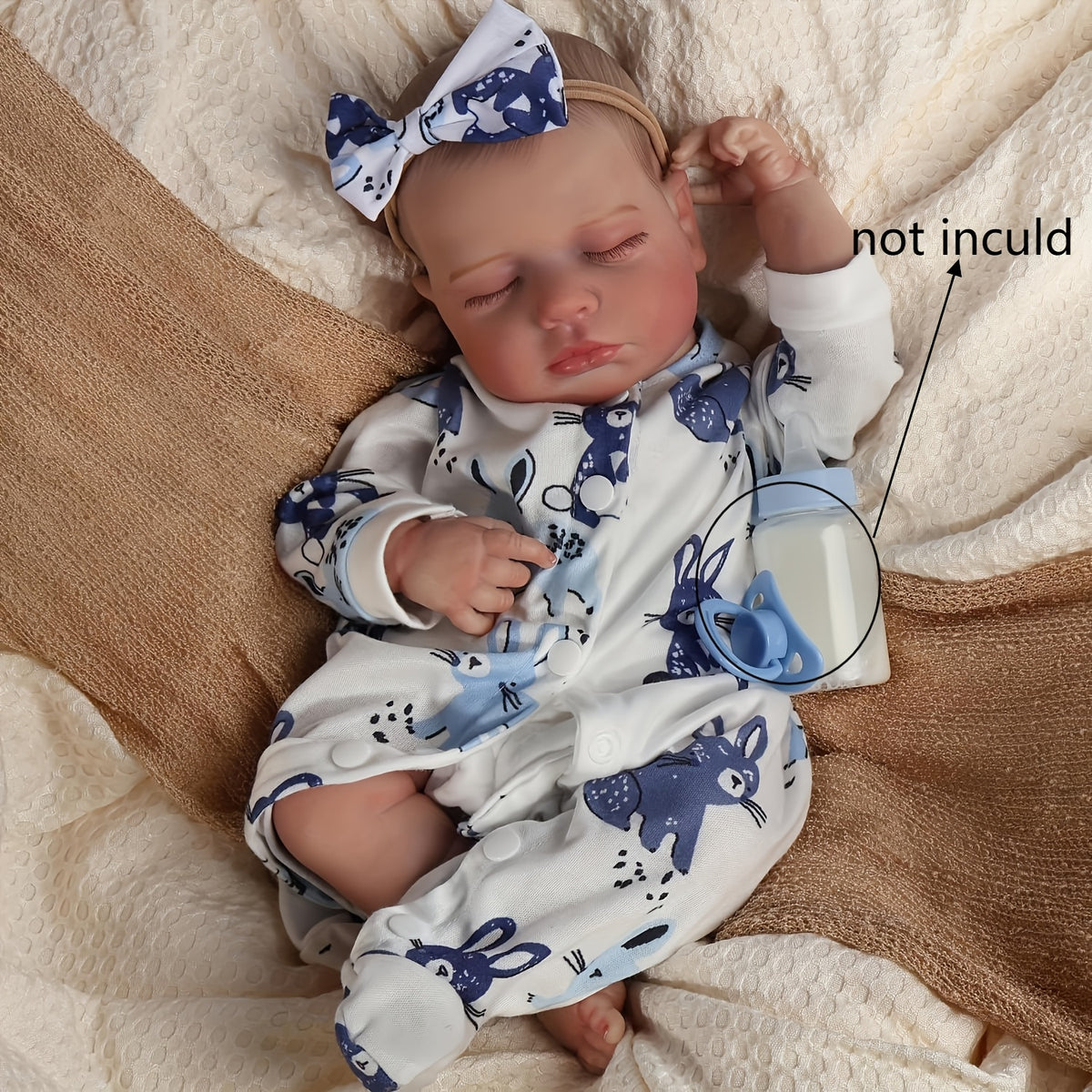 Realistic Reborn Baby Doll Soft Vinyl Toy for Kids Age 3