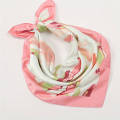 Colorful Tid Dye Print Bandana Graffiti Satin Square Scarf Neckerchief