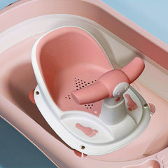 Secure Baby Bath Seat with Non-slip Stool