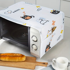 Cartoon Microwave Dust Cover Kitchen Oven Cover Towel Home Texti