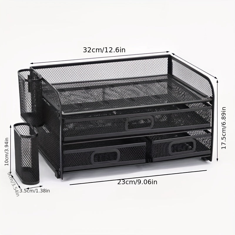 Desktop File Rack Archive Data Drawer Type Metal Storage Cabinet