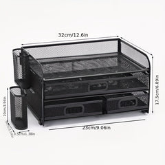 Desktop File Rack Archive Data Drawer Type Metal Storage Cabinet