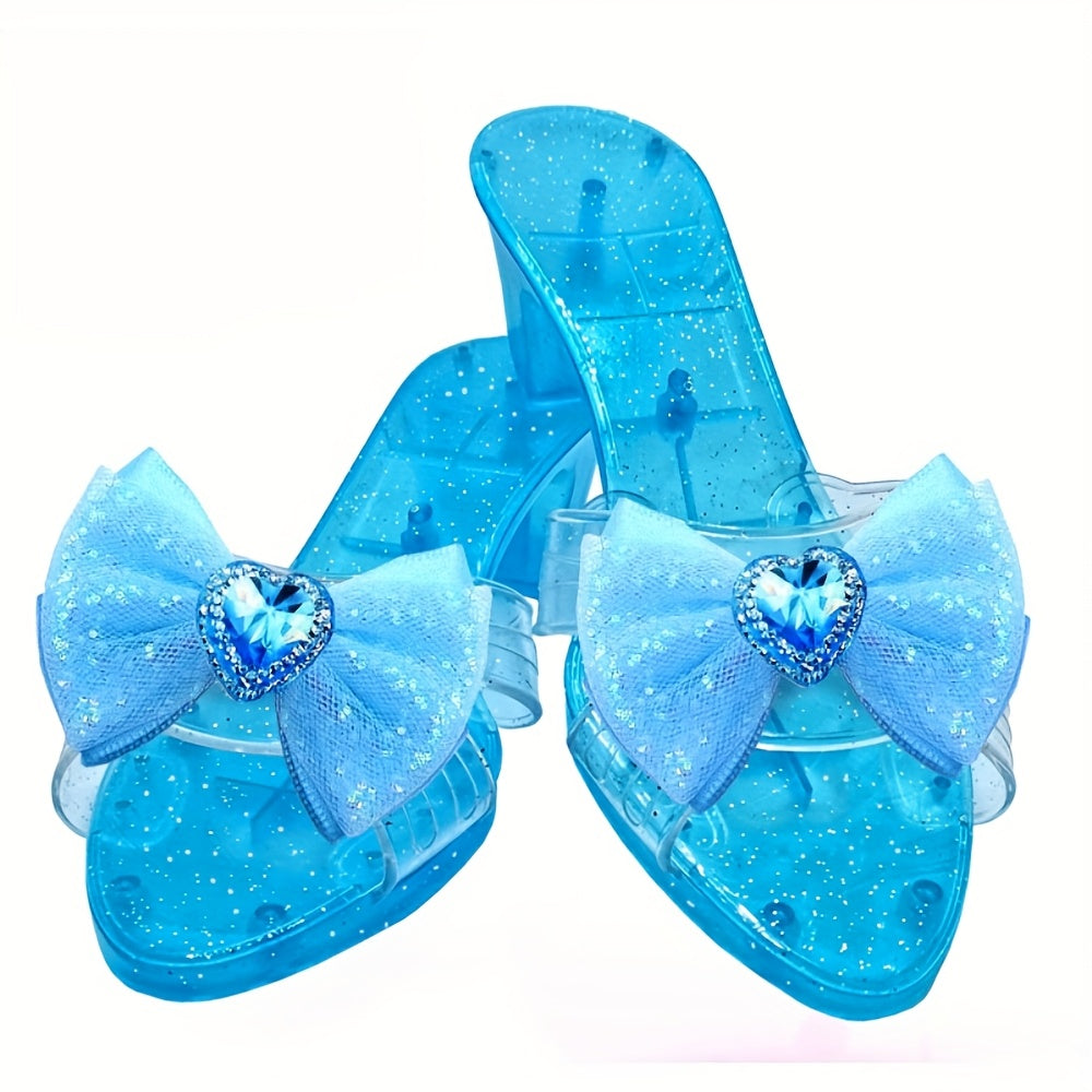 Sparkling Princess High Heels with Diamond Bow - Ideal Gift for Girls