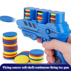 Toy Carrot Gun 2 Player Battle Soft Bullet Flying Disc Gun