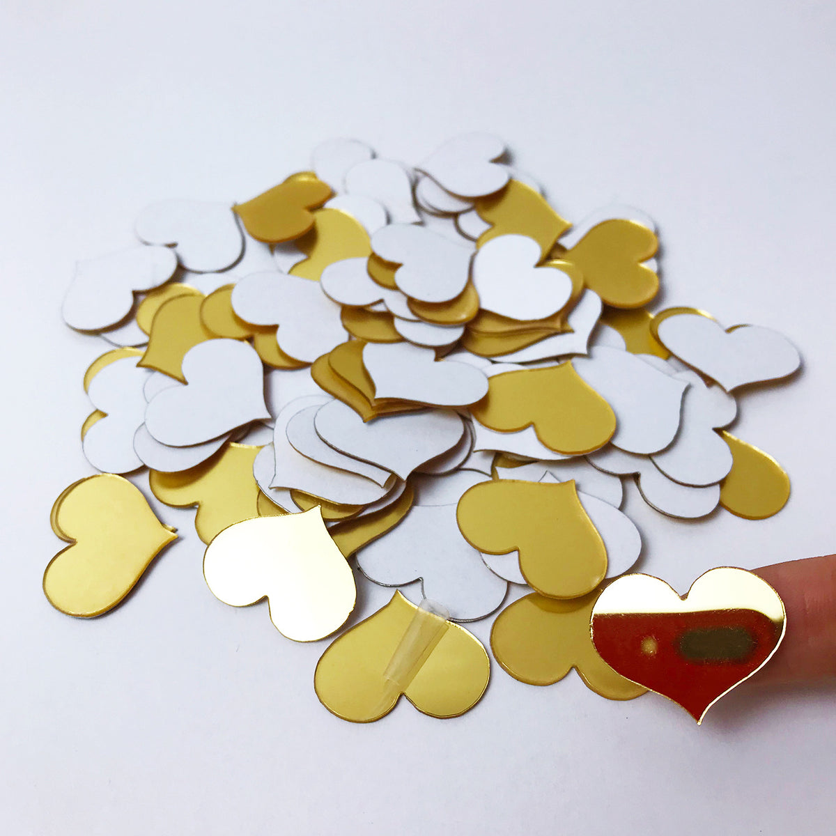 10pcs Heart Mirror Wall Decal - 3D Acrylic Heart Mirrors Wall Decor