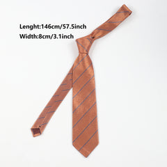 Casual Orange Diagonal Stripe Bright Tie