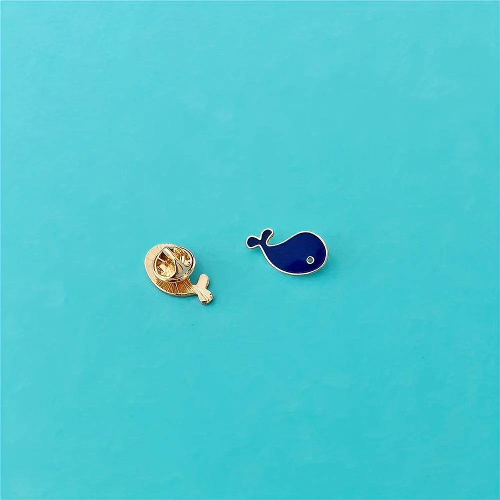 Whale Shape Alloy Brooch Clothing Accessory Pin Mini Neckline Decoration