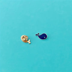 Whale Shape Alloy Brooch Clothing Accessory Pin Mini Neckline Decoration