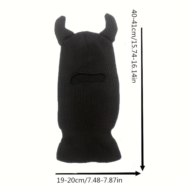 Monster Ears Ski Mask Balaclava Y2K Knit Hat