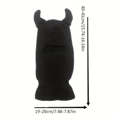 Monster Ears Ski Mask Balaclava Y2K Knit Hat