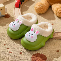 Kids Warm Bunny Slippers Home Shoes for Winter