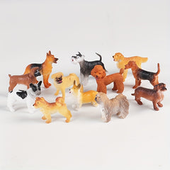 24pcs Mini Dog Figurines Playset Realistic Detailed Plastic Puppy Models