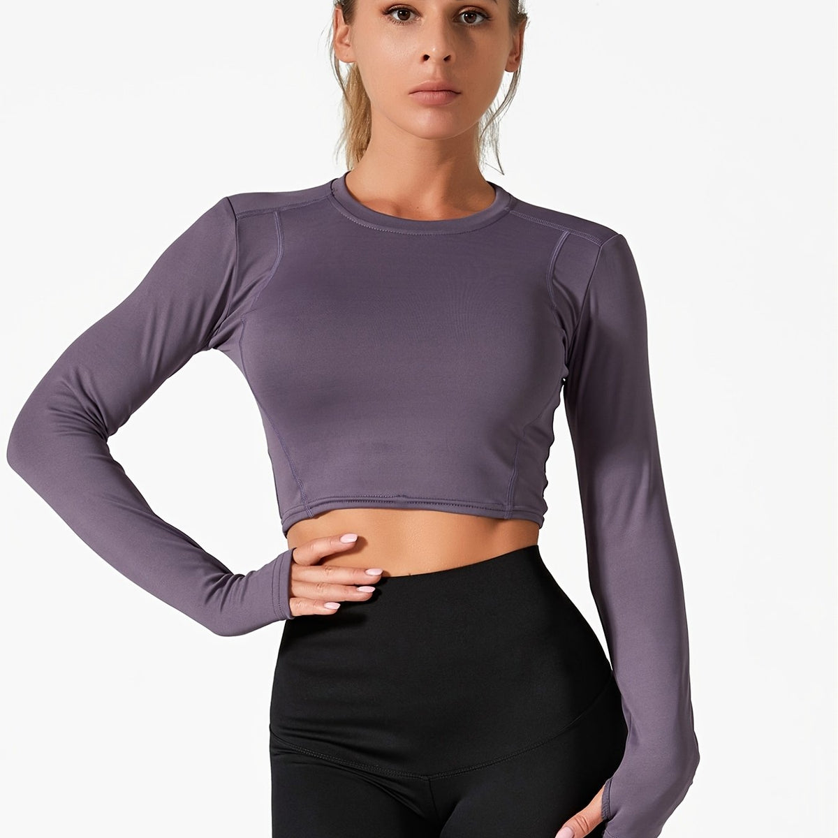 High Impact Long Sleeve Yoga Tee Women's Activewear