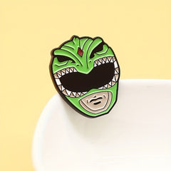Green Soldier Metal Emblem Anime Cartoon Brooch For Men