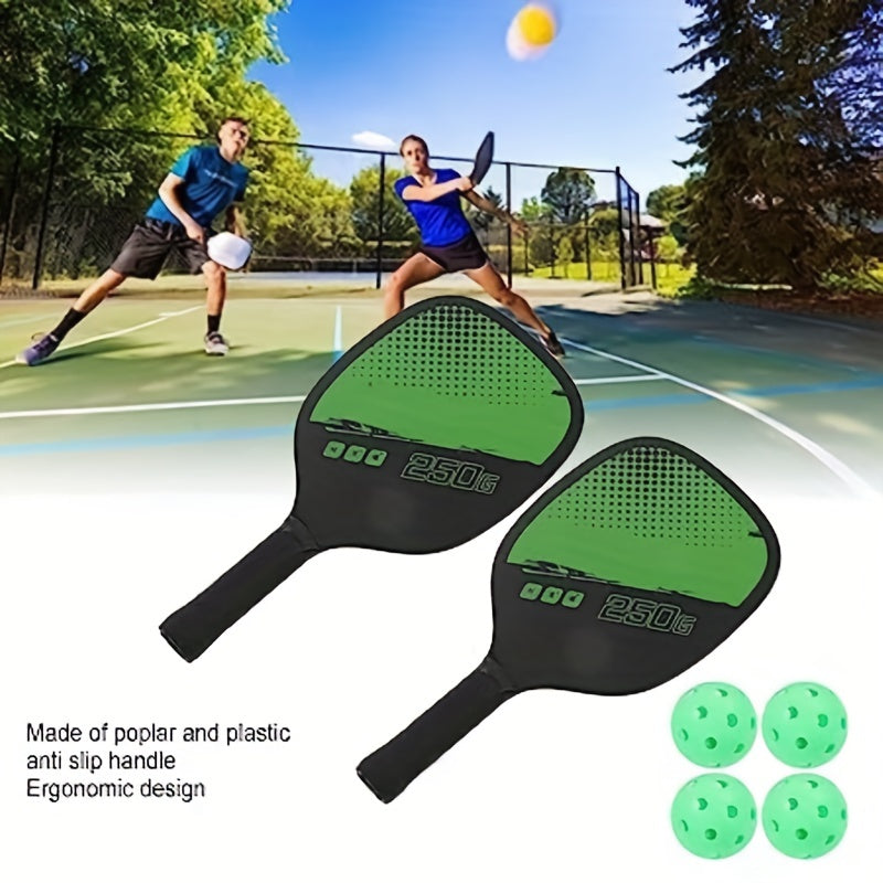 Pickleball Racket Set with 2 Rackets and 4 Balls
