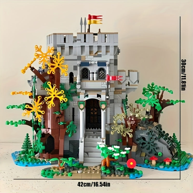 1928pcs Medieval Castle Tower House Building Blocks Toy