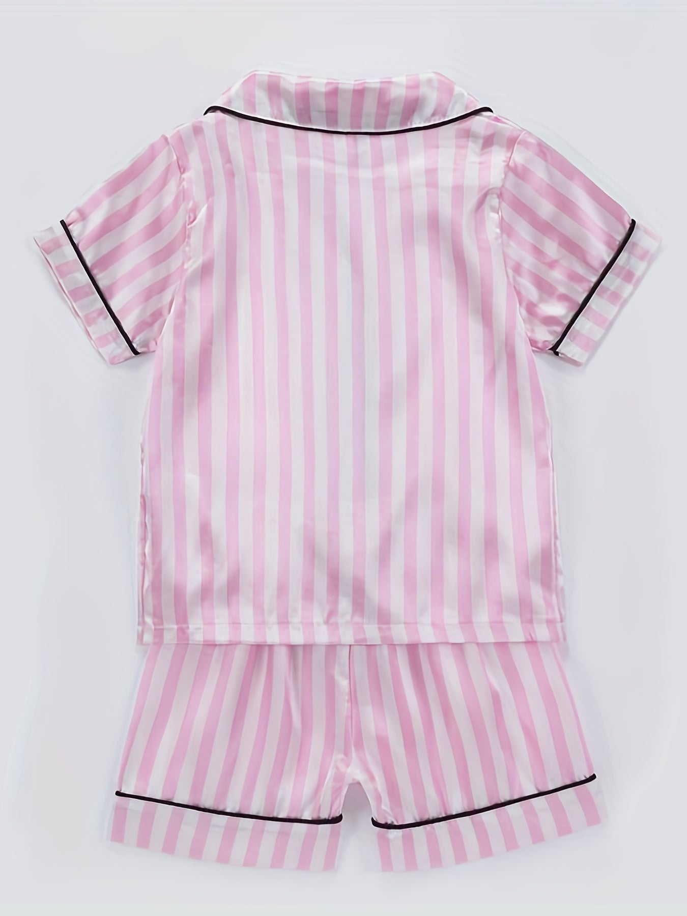 Girls Stripes Print Pajamas Set for Summer
