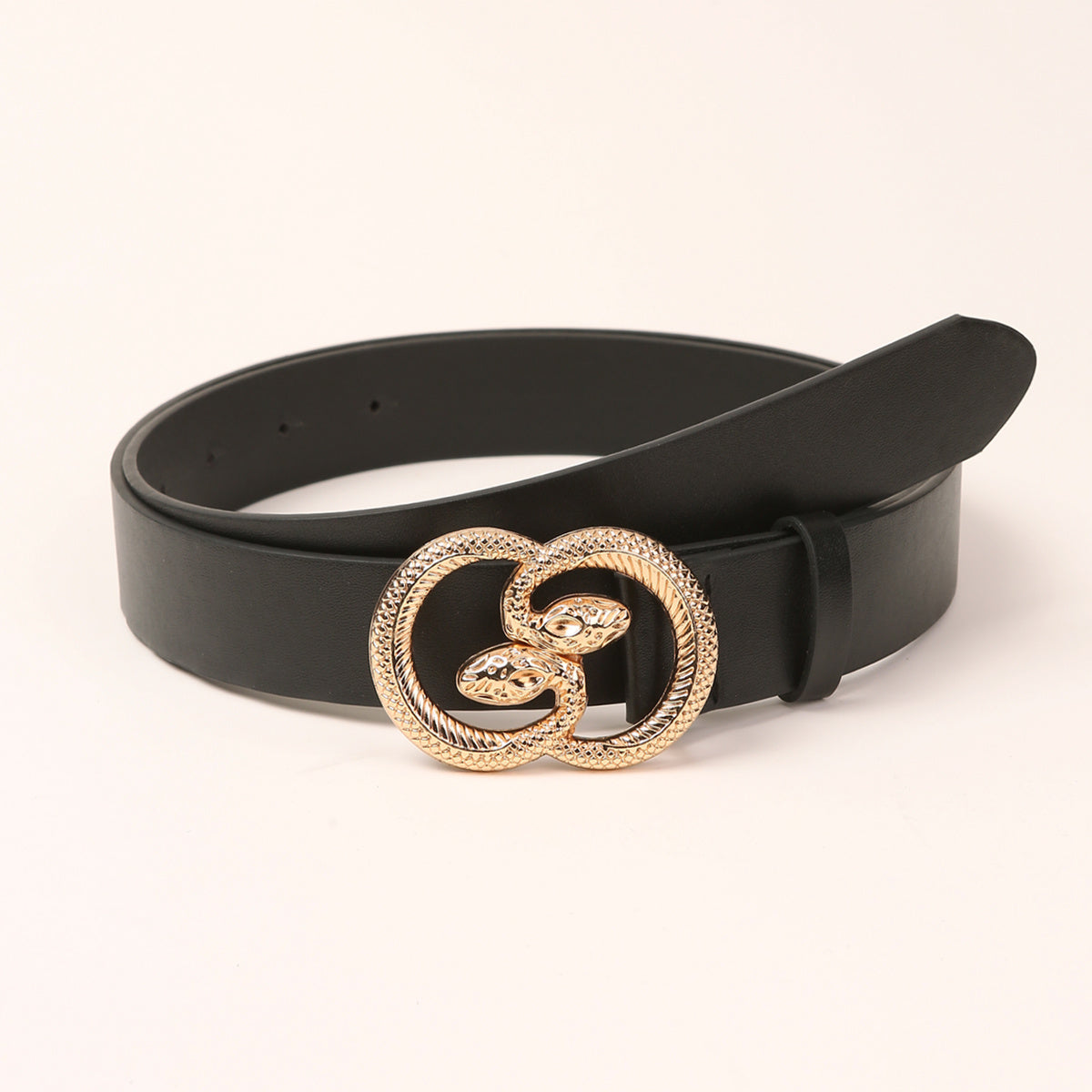 Double Snakes Alloy Buckle Belt