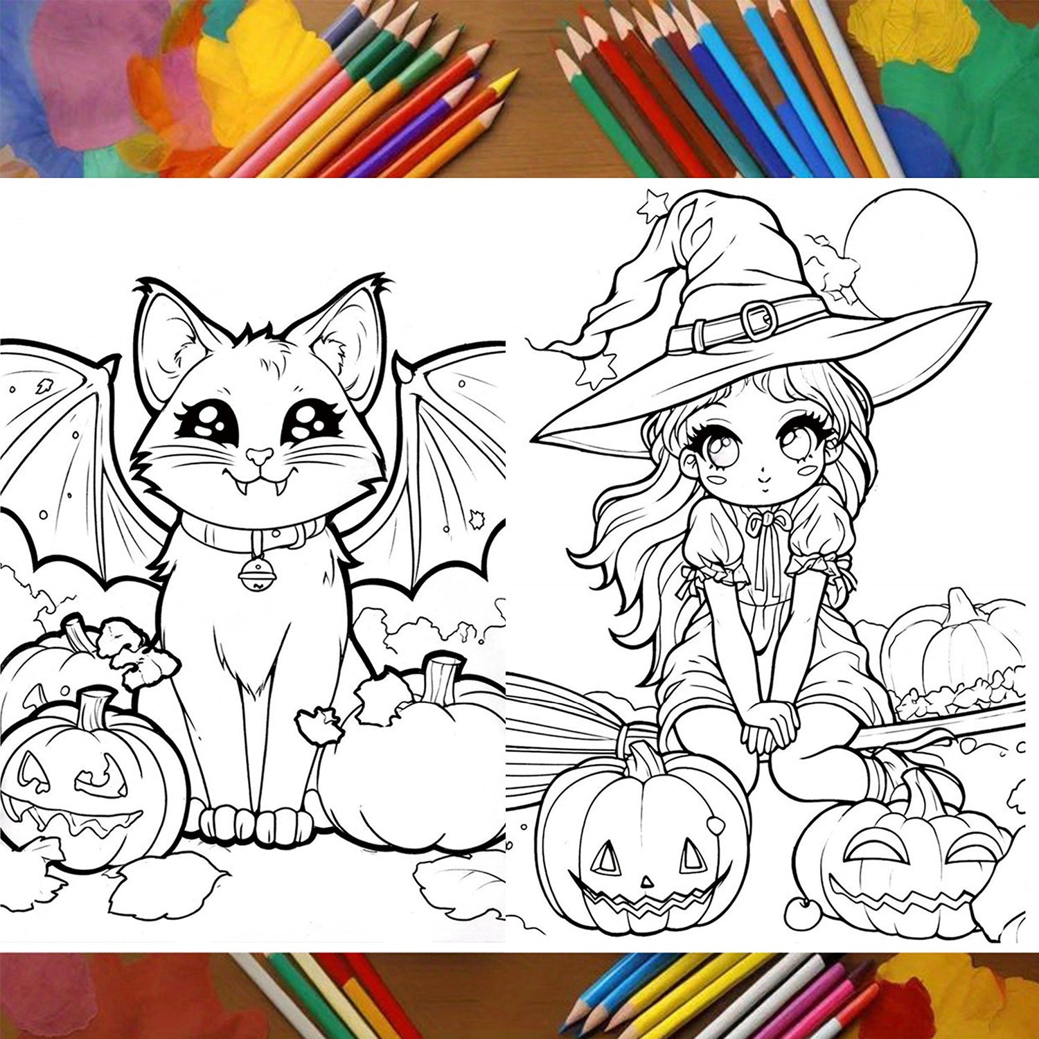 22 Page Fantasy Dragon Coloring Book with Numbered Sections No Bleed Through