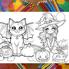 22 Page Fantasy Dragon Coloring Book with Numbered Sections No Bleed Through