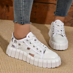 Women's Hollow Out Platform Canvas Sneakers