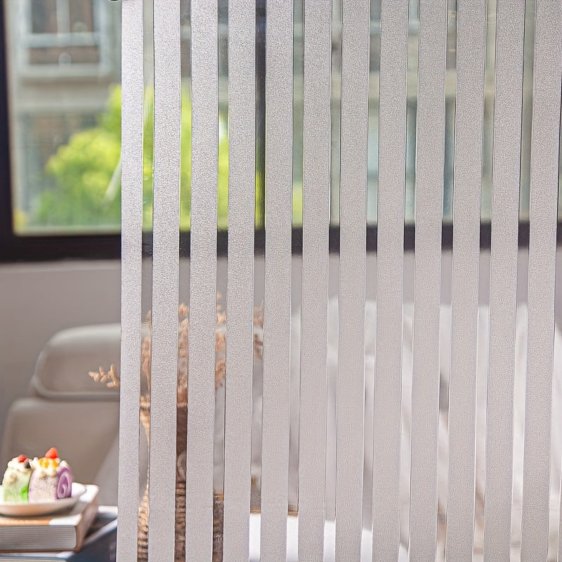 Striped Frosted Glass Window Sticker Insulation Film