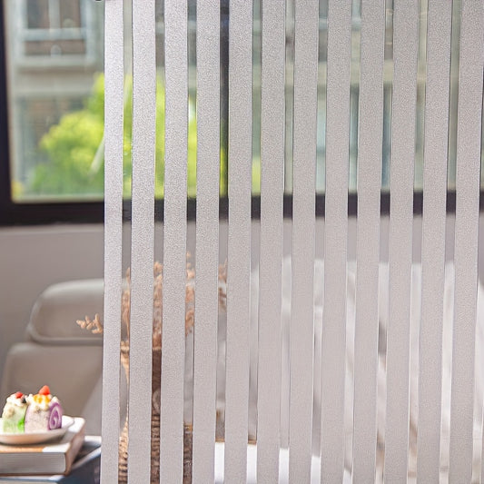 Striped Frosted Glass Window Sticker Insulation Film