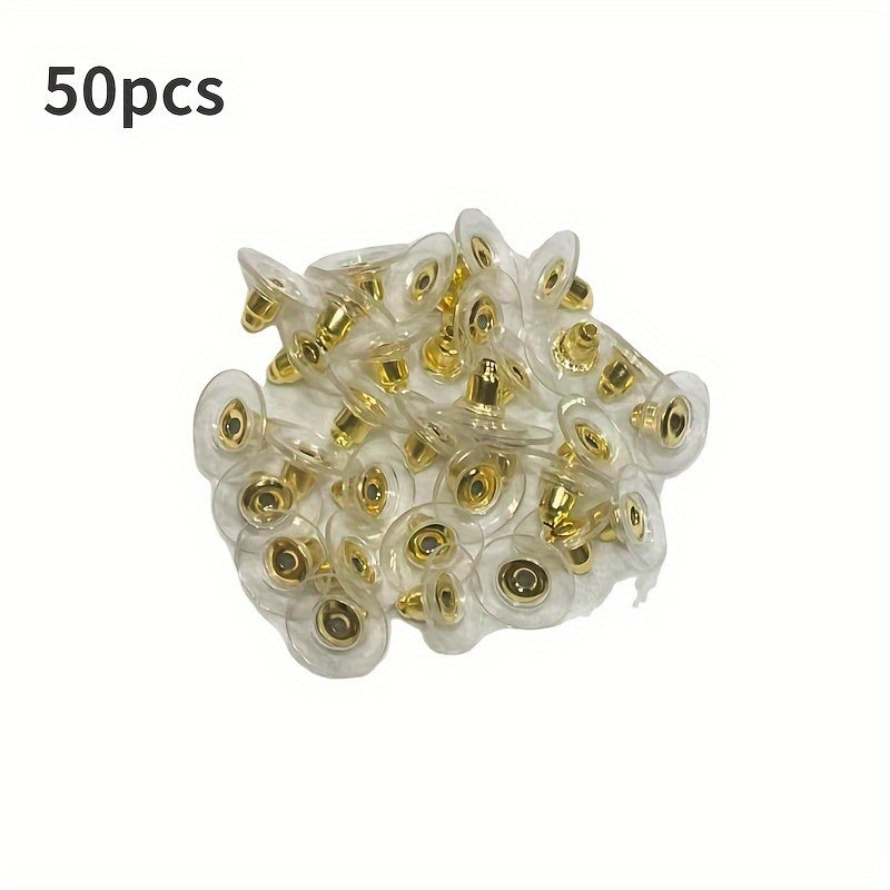 50 Soft Silicone Earring Back Stoppers Safety Pin Backs DIY Findings