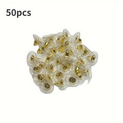 50 Soft Silicone Earring Back Stoppers Safety Pin Backs DIY Findings
