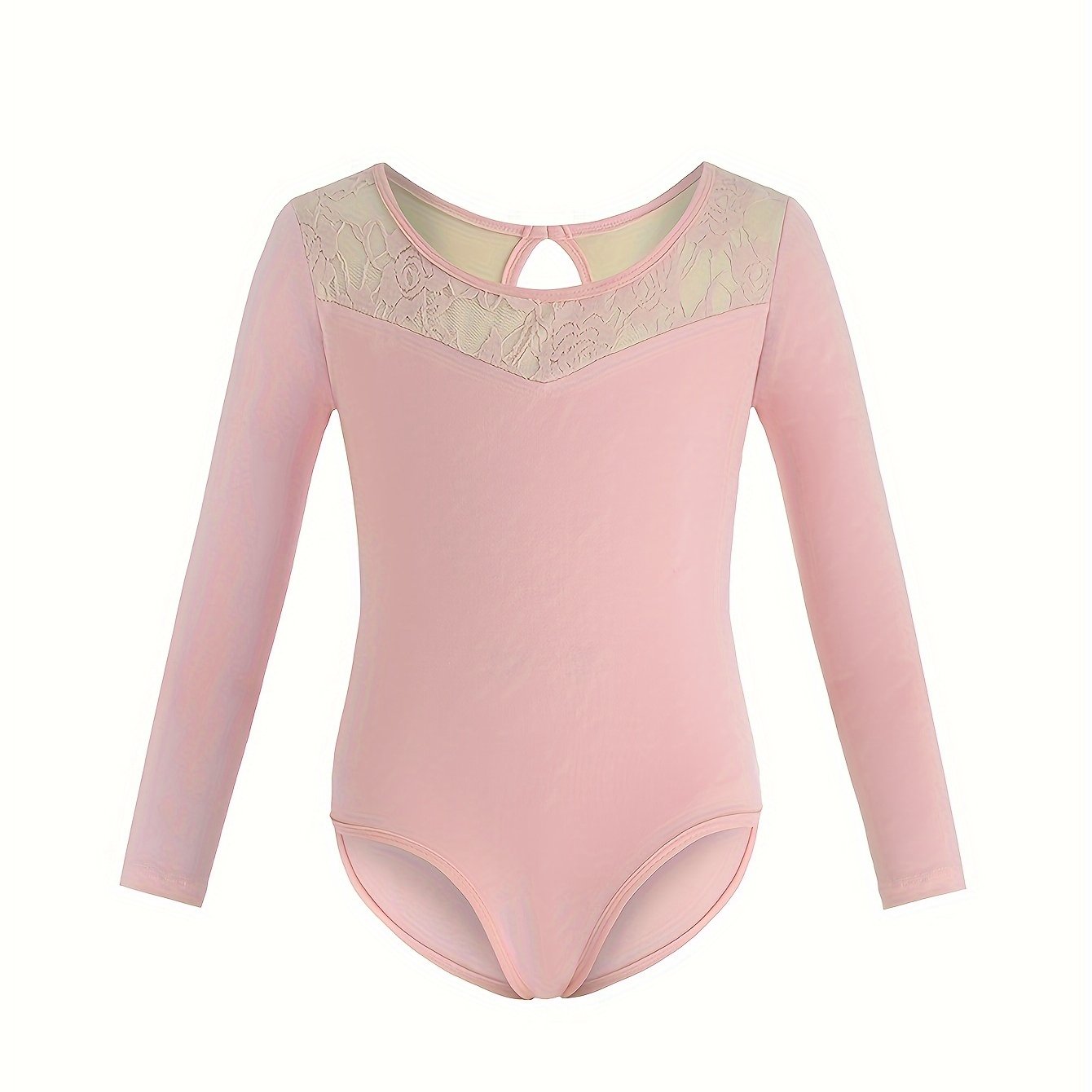 Cotton Crew Neck Long Sleeve Ballet Leotard for Girls Dance Performance