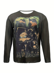  Women's Gothic Graphic Long Sleeve Pullover Top