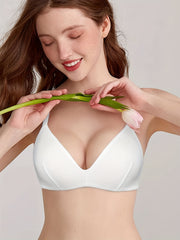 Solid Wireless Bra Comfy & Breathable Skin friendly Bra Women's Lingerie