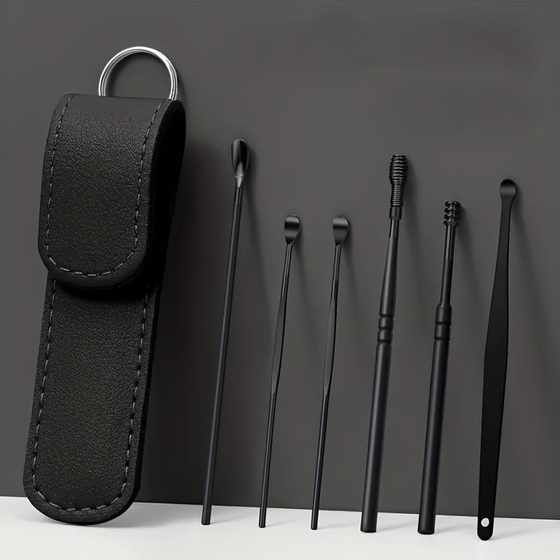 Stainless Steel Ear Pick Set Ear Wax Removal Kit with Portable Bag