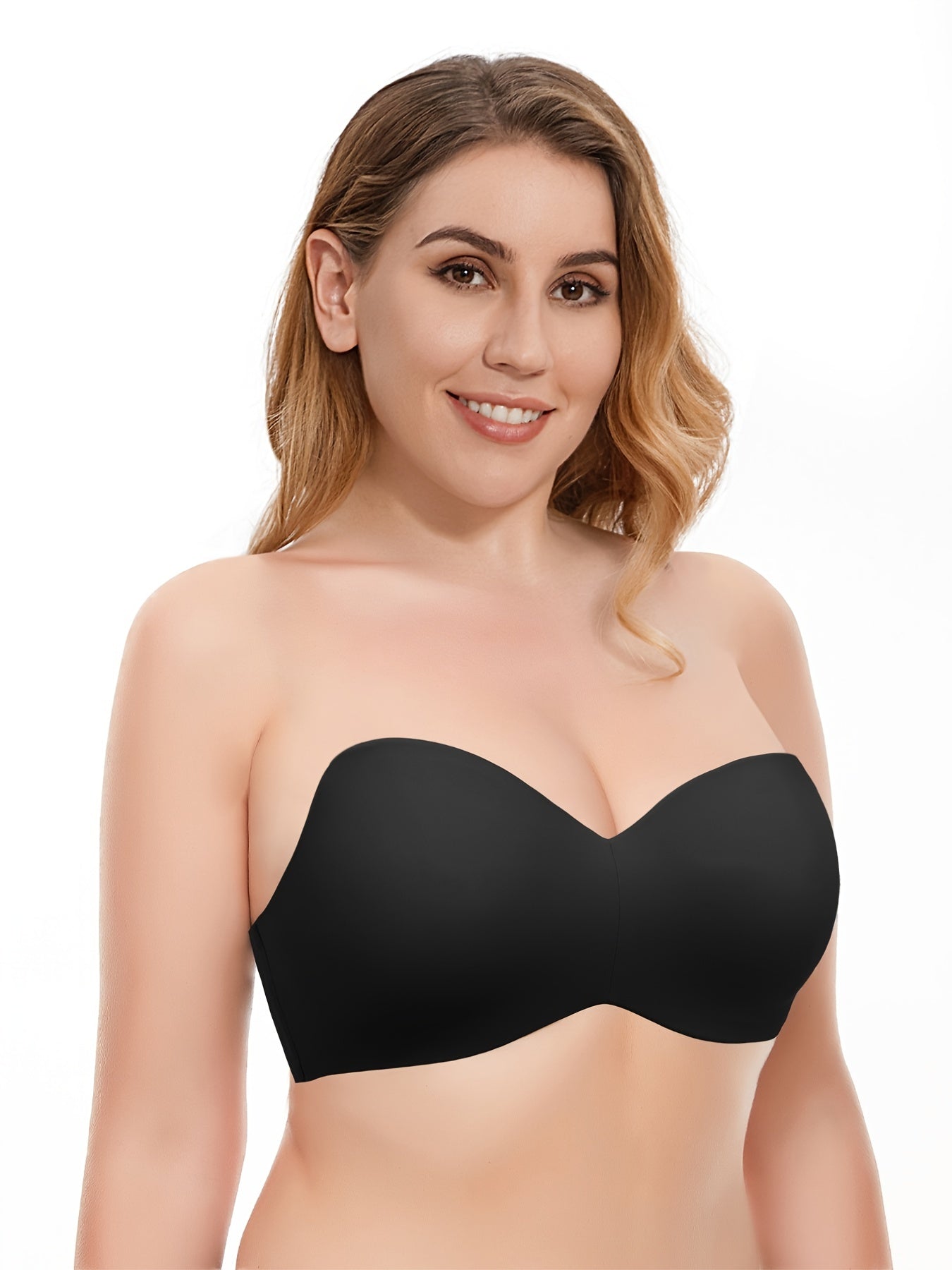  Strapless Bandeau Bra Push Up Non Padded Bralette