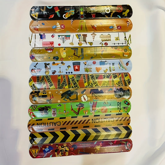 24pcs Engineering Bracelet Snap Bracelet Bands Party Favors Racing Theme