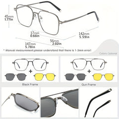 3-in-1 Magnet Clip Sunglasses for Men Women Polarized UV400