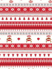 Christmas Elk Print Pajamas Set Short Sleeve Top & Shorts